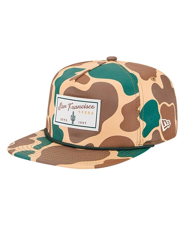 ニューエラ メンズ アクセサリー 帽子 New Era Men's Camo San Francisco 49ers Duck Rope 19TWENTY Adjustable Hat Camo