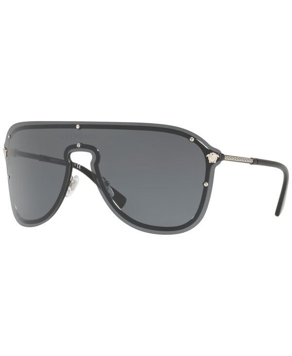 ヴェルサーチ レディース 添え物 サングラス・アイウェア Versace Sunglasses VE2180 44 SILVER/GREY 薄墨色