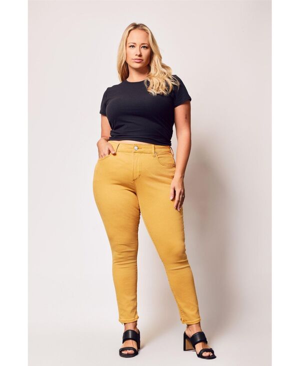 スリンク レディース ボトムス カジュアルパンツ プラスサイズ SLINK Jeans Plusize High Rise Skinny Pants Golden yellow イエロー