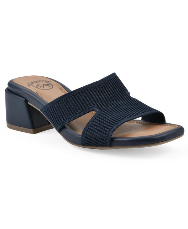 白いこと山岳 レディース シューズ サンダル White Mountain Women\u0027s Milled Round Toe Dressandals Navy Fabric 米国海軍