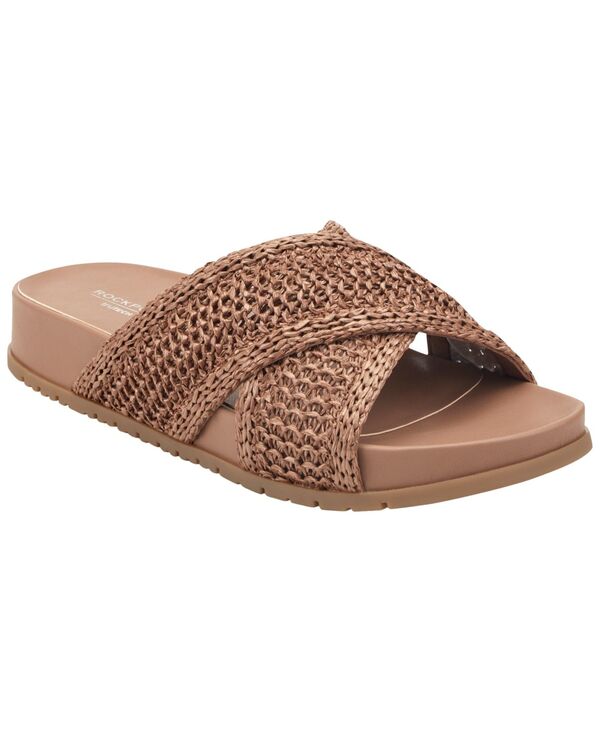 ロックポート レディース シューズ サンダル Rockport Women's Leia Open Toe Casual Flat Sandals Natural Oak Woven
