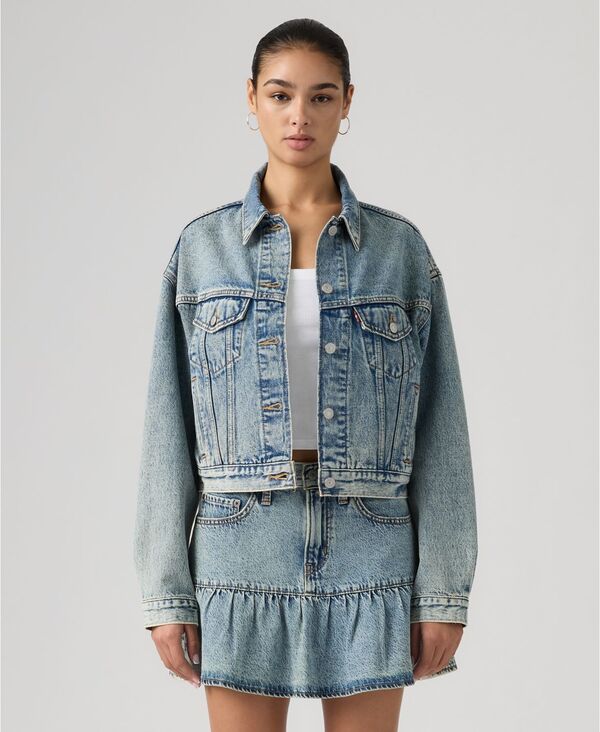 リーバイス レディース アウター パーカー・スウェット ジャケット Levi's Women'shrunken '90s Trucker Jacketodays Trip Trucker