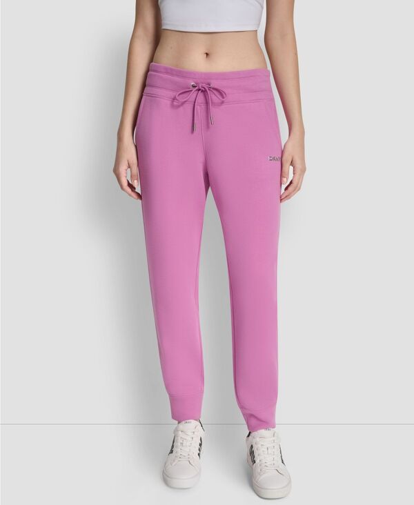 ダナ キャラン ニューヨーク レディース ボトムス カジュアルパンツ スリムフィットール DKNY Women's Metallic Bubble Slim Fit Jogger Pants Crocus メタリック