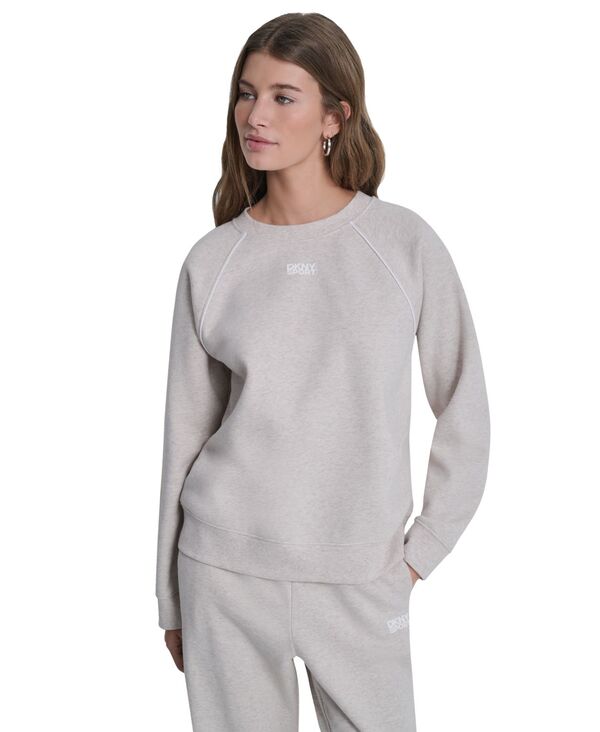 ダナ キャラン ニューヨーク レディース アウター パーカー・スウェット クルーネック シャツ DKNY Sport Women's Crew Neck Sweatshirt Cortado Heather/Black ブラック