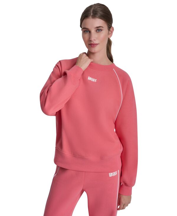 ダナ キャラン ニューヨーク レディース アウター パーカー・スウェット クルーネック シャツ DKNY Sport Women's Crew Neck Sweatshirt Sunkissed/White ホワイト