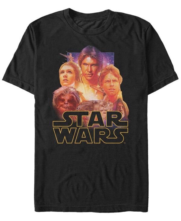 フィフスサン メンズ トップス Tシャツ Fifth Sun Star Wars Men's Classic Heavenly Han Solo Group Short Sleeve T-Shirt Black ブラック