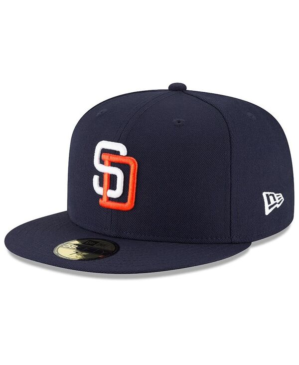 ニューエラ メンズ アクセサリー 帽子 ウール New Era Men's Navy San Diego Padres Cooperstown Collection Wool 59FIFTY Fitted Hat Navy ネイビー|ReVida 店