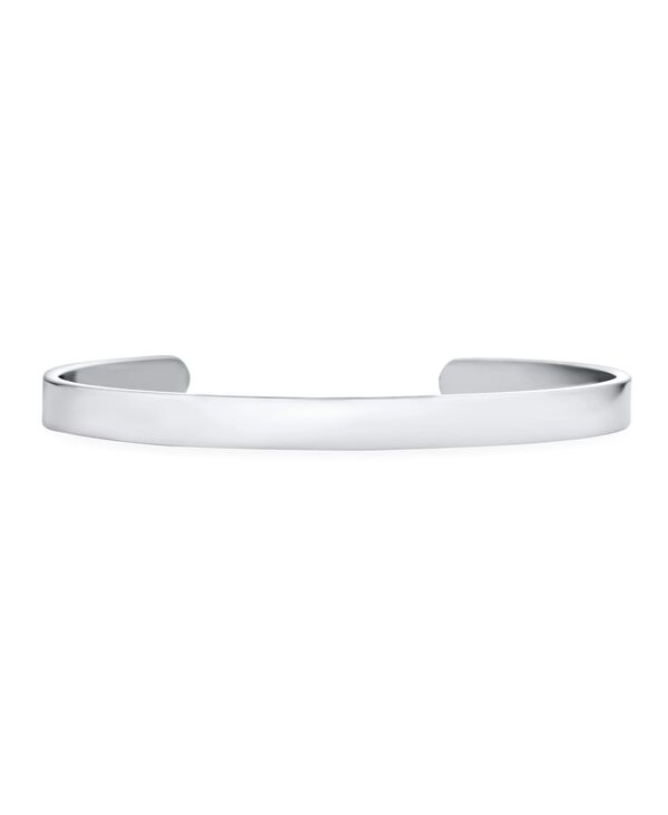 ブリング レディース アクセサリー ブレスレット・バングル・アンクレット Tシャツ Bling Jewelry Black Plated Stainlessteel Cuff Bracelet Slender Stackable Bangle Silver tone シルバー