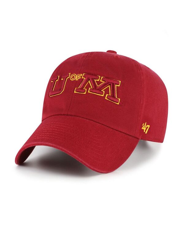 47 ブランド メンズ アクセサリー 帽子 '47 Brand Men's Maroon Minnesota Golden Gophers Vault Clean Up Adjustable Hat Maroon マルーン