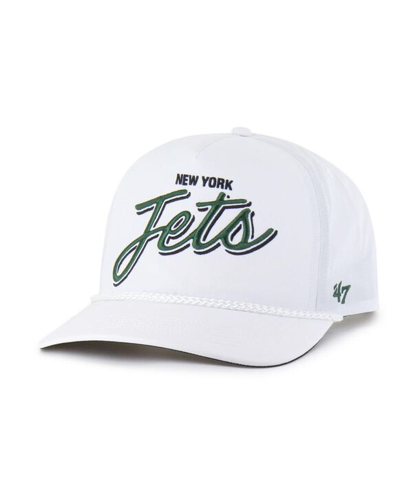 47 ブランド メンズ アクセサリー 帽子 '47 Brand Men's White New York Jets Brrr Fairway Hitch Adjustable Hat White ホワイト