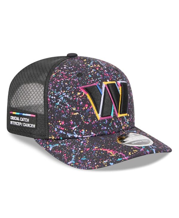 ニューエラ メンズ アクセサリー 帽子 New Era Men's Black Washington Commanders 2025 NFL Crucial Catch 9SEVENTY Adjustable Hat Black ブラック