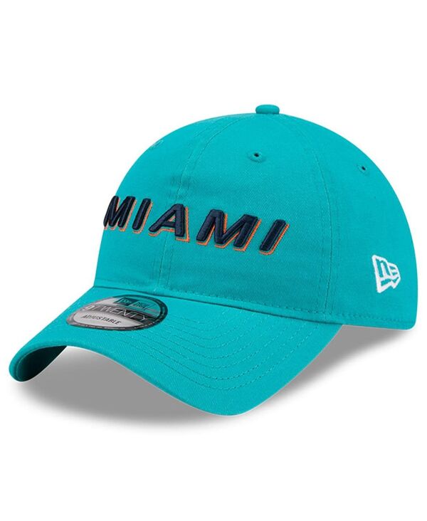 ニューエラ メンズ アクセサリー 帽子 New Era Men's Aqua Miami Dolphins 2025 Rivalries Collection Team 9TWENTY Adjustable Hat Aqua アクア
