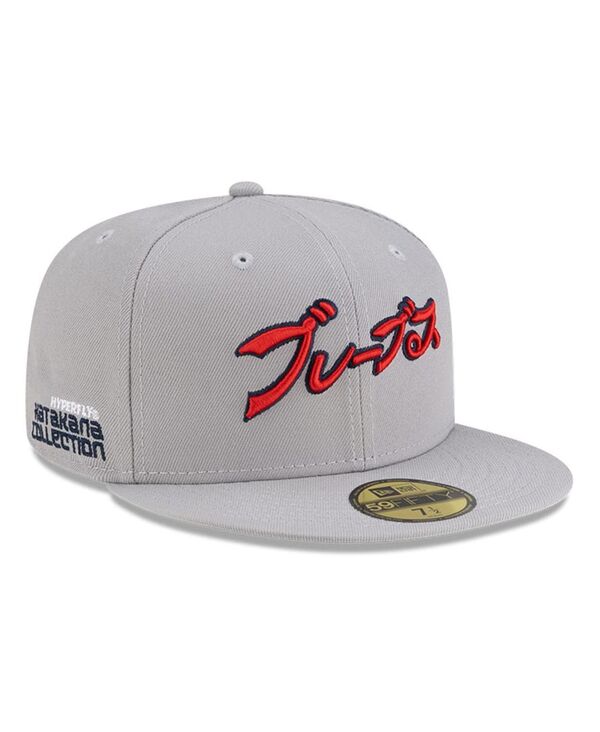 ニューエラ メンズ アクセサリー 帽子 New Era x Hyperfly Men's Gray Atlanta Braves 59FIFTY Fitted Hat Gray グレー