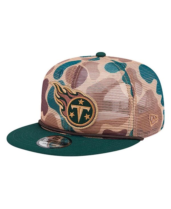 ニューエラ メンズ アクセサリー 帽子 New Era Men's Camo Tennessee Titans Duck Camo 9FIFTY Snapback Hat Camo Green グリーン