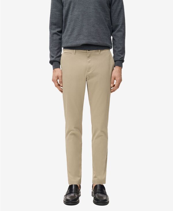 マンゴ メンズ ボトムス カジュアルパンツ クロップド MANGO Men's Prato Cropped Tapered Chino Pants Beige ベージュ