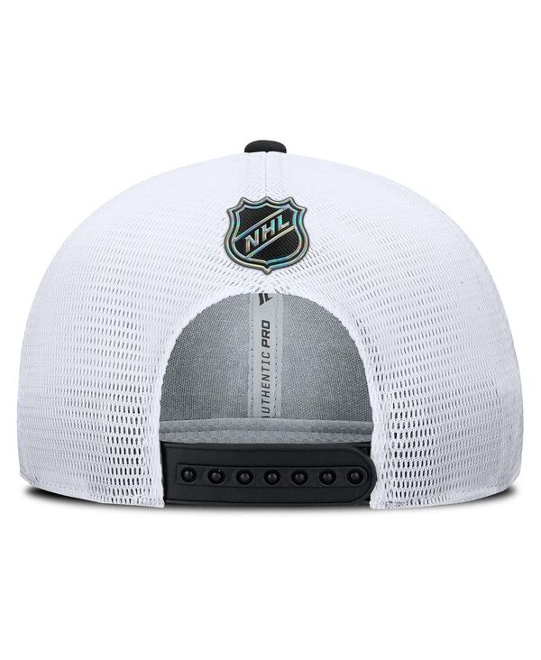 ファナティクス メンズ アクセサリー 帽子 Fanatics Men's Black/White Philadelphia Flyers Authentic Pro Rink Lockup Adjustable Trucker Hat Black White ホワイト｜ReVida 店
