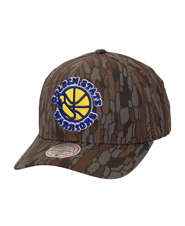 ミッチェル&ネス メンズ アクセサリー 帽子 Mitchell & Ness Men's Camo Golden State Warriors Hidden Pro-Crown Adjustable Hat Camo