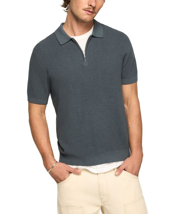 ラッキーブランド メンズ アウター 編み物・スウェーター スポーツシャツ Lucky Brand Men\u0027s Quarter-Zipolo Sweater Dark Blue 青色