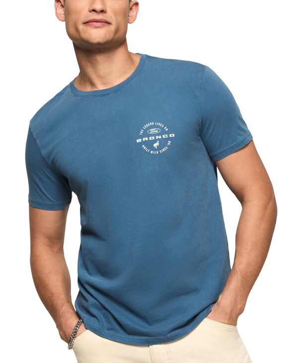 ラッキーブランド メンズ トップス Tシャツ クルーネック Lucky Brand Men's Ford Bronco Crewneck T-Shirt Dark Blue ブルー