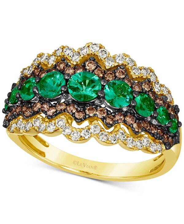 ル ヴァン レディース アクセサリー リング Le Vian Costa Smeralda Emeralds (3/4 ct.w.) & Diamond (5/8 ct.w.) Scallopedge Ring in 14k No Color ゴールド