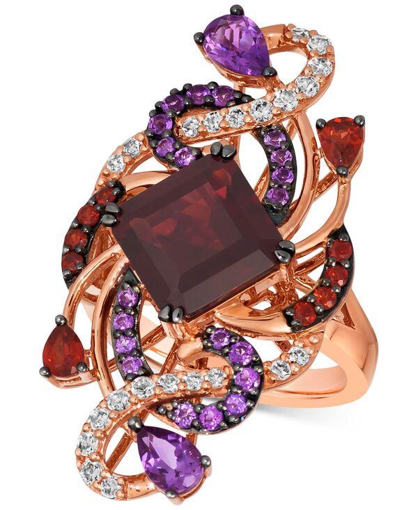 ル ヴァン レディース アクセサリー リング Le Vian Crazy Collection Multi-Gemstone Swirling Statement Ring (8-1/4 ct.w.) in 14k Rose Garnet ゴールド