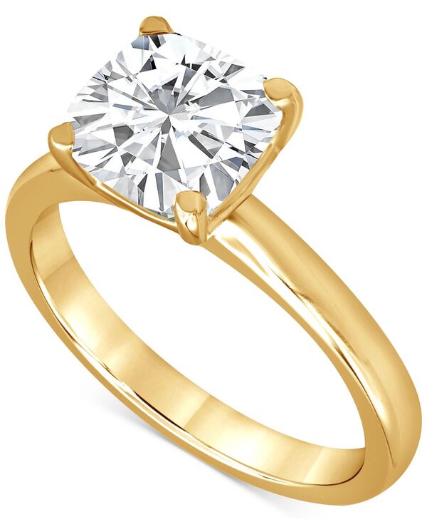 バッジェリーミシュカ レディース アクセサリー リング Badgley Mischka Certified Lab Grown Diamond Cushion-Cut Solitairengagement Ring (5 ct.w.) in 14k Yellow Gold イエロー|ReVida 店