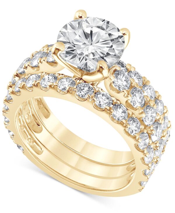 バッジェリーミシュカ レディース アクセサリー リング Badgley Mischka Certified Lab Grown Diamond 3 Pc. Bridal Set (5 ct.w.) in 14k Yellow Gold イエロー