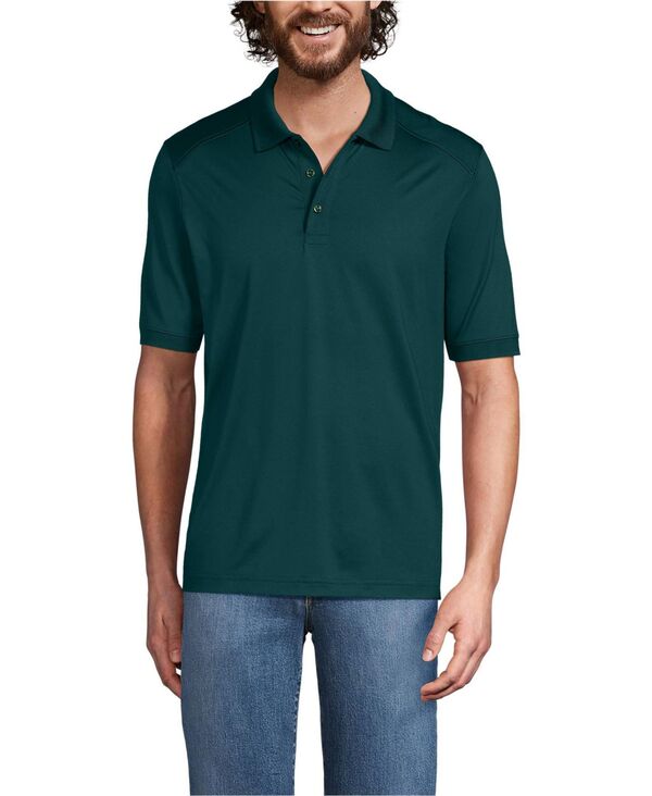 ランズエンド メンズ トップス ポロシャツ Lands' End Men'short Sleeve Rapidry Active Polo Shirt Evergreen｜ReVida 店