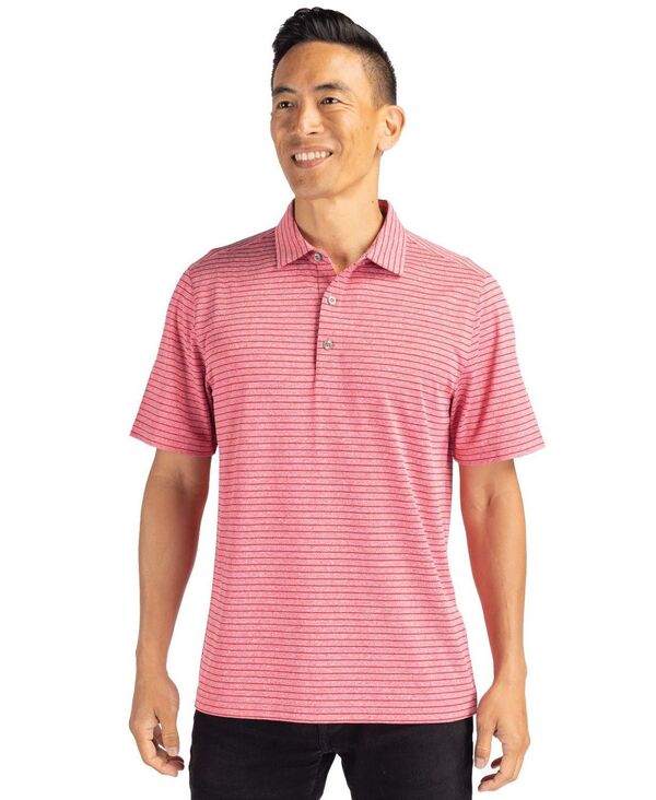 カッターアンドバック メンズ トップス ポロシャツ トール Cutter & Buck Big & Tall Forgeco Heather Stripe Stretch Recycled Polo Shirt Atlas heather ヘザー