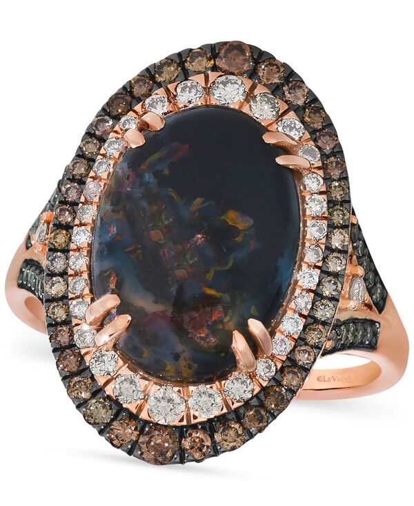 ル ヴァン レディース アクセサリー リング Le Vian Aquadite (4 ct.w.) & Diamond (3/4 ct.w.) Double Halo Ring in 14k Rose Gold ゴールド｜ReVida 店