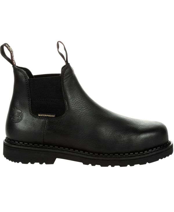 ジョージブーツ メンズ シューズ ブーツ・レインブーツ チェルシー GEORGIA BOOT Men's Georgiant Revamp Waterproof Chelsea Work Boot Black ブラック|ReVida 店