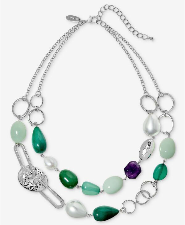 スタイルアンドコー レディース アクセサリー ネックレス・チョーカー・ペンダントトップ レース Style & Co Multi-Stone Layered Statement Necklace 18\