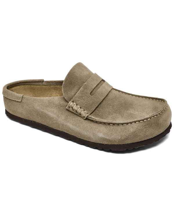 ビルケンシュトック メンズ シューズ スニーカー スエード Birkenstock Men's Naples Wrapped Suede Casual Clogs from Finish Line Taupe トープ