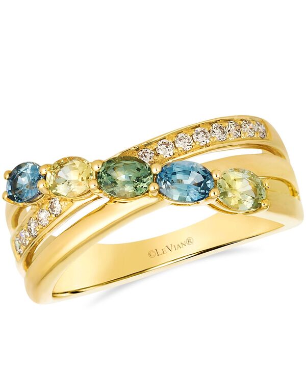ル ヴァン レディース アクセサリー リング Le Vian Montana Sapphire (0.96 ct.w.) and Nude Diamond (0.13 ct.w.) Ring in 14k Honeyellow Gold イエロー