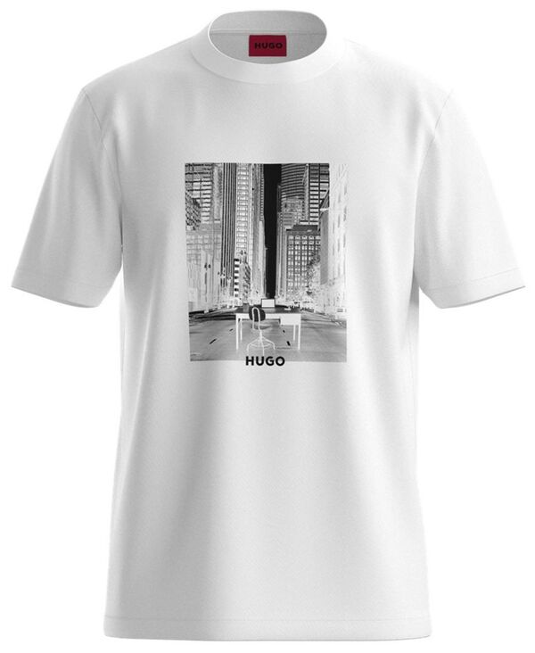 ヒューゴボス メンズ トップス Tシャツ クルーネック Hugo Boss Men's Crewneck T-Shirt White ホワイト
