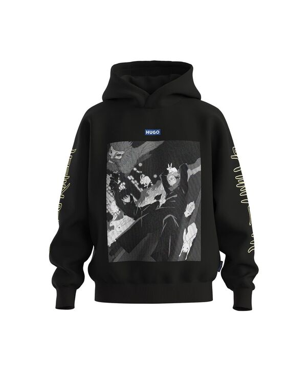 ヒューゴボス メンズ アウター パーカー・スウェット シャツ Hugo Boss Men's Nimayhooded Sweatshirt Black ブラック