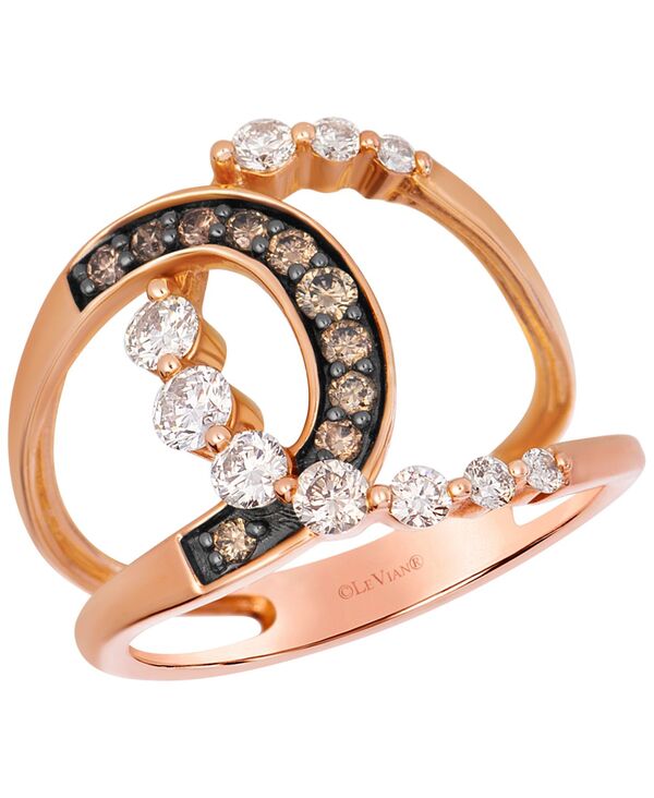 ル ヴァン レディース アクセサリー リング Le Vianude Diamond (0.53 ct.w.) & Chocolate Diamond (0.20 ct.w.) Ring in 14k Strawberry Rose Gold ゴールド
