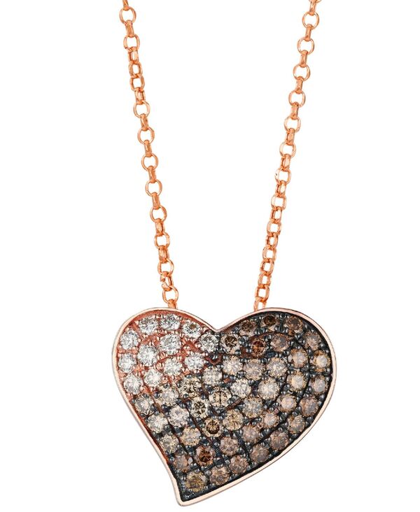 ル ヴァン レディース アクセサリー ネックレス・チョーカー・ペンダントトップ レース Le Vian Chocolate Ombre Diamond Pendant Necklace (1 ct.w.) in 14k Strawberry Rose Gold ゴールド