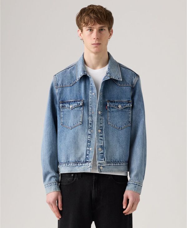 リーバイス メンズ アウター ジャケット・ブルゾン Levi's Men's Western Trucker Jackethats Myth