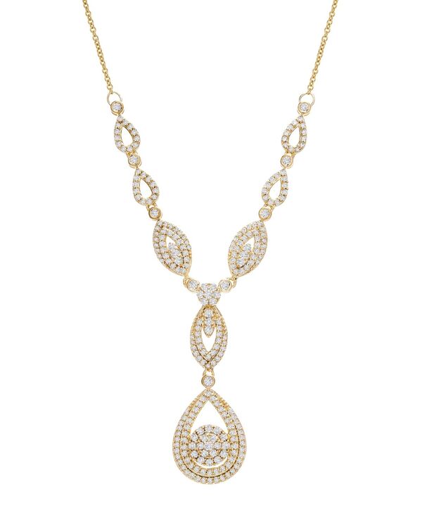 ラップド イン ラヴ レディース アクセサリー ネックレス・チョーカー・ペンダントトップ Wrapped in Love Diamondouble Dropendant 17" in 14k White Gold or 14k Yellow Gold (1-1/2 ct.w.) Yellow Gold イエロー｜ReVida 店