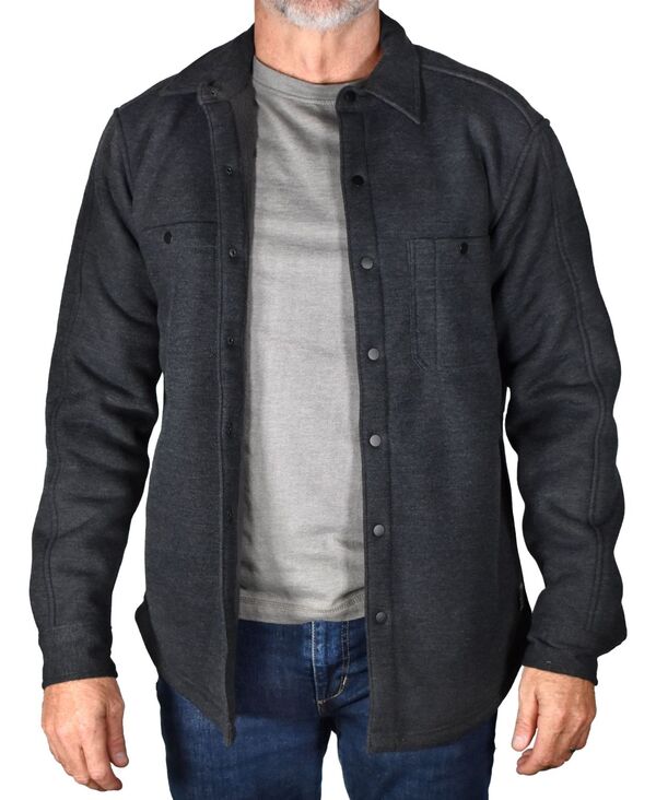 ビンテージ 1946 メンズ アウター ジャケット・ブルゾン シャツ フリース Vintage 1946 Men's Polar Fleece Lined Rib Shirt Jacket Charcoal チャコール