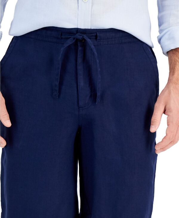 クラブルーム メンズ ボトムス ハーフパンツ・ショーツ ショートパンツ リネン Club Roomen's 100% Linen Drawstring Shorts Dark Blue ブルー 12,030円
