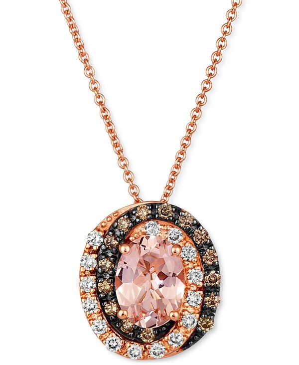 ル ヴァン レディース アクセサリー ネックレス・チョーカー・ペンダントトップ レース Le Vian Peach Morganite (7/8 ct.w.) & Diamond (1/3 ct.w.) Adjustable 20\