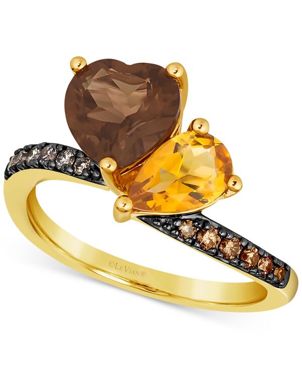ル ヴァン レディース アクセサリー リング Le Vian Multi-Gemstone (2-1/4 ct.w.) & Diamond (1/5 ct.w.) Two Stone Ring in 14k No Color ストーン