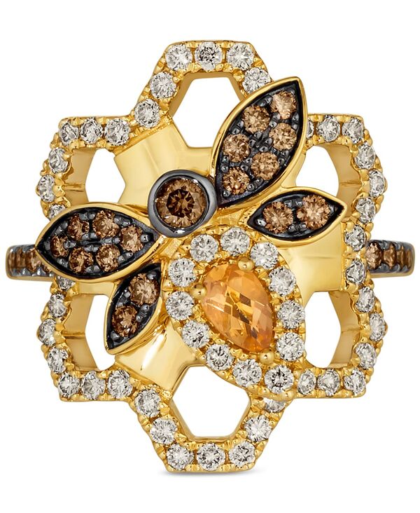 ル ヴァン レディース アクセサリー リング Le Vian Cinnamon Citrine (1/6 ct.w.) Chocolate Diamonds (1/3 ct.w.) & Nude Diamonds (5/8 ct.w.) Statement Ring in 14k Yellow No Color イエロー