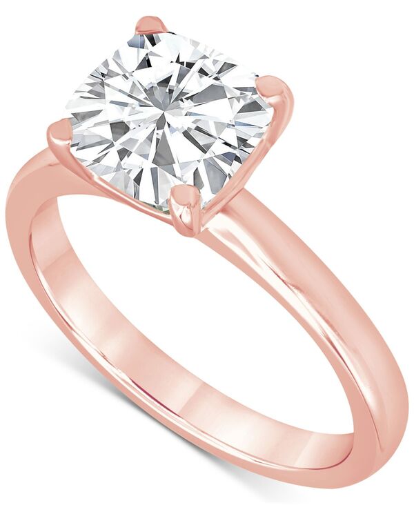 バッジェリーミシュカ レディース アクセサリー リング Badgley Mischka Certified Lab Grown Diamond Cushion-Cut Solitairengagement Ring (4 ct.w.) in 14k Rose Gold ゴールド｜ReVida 店