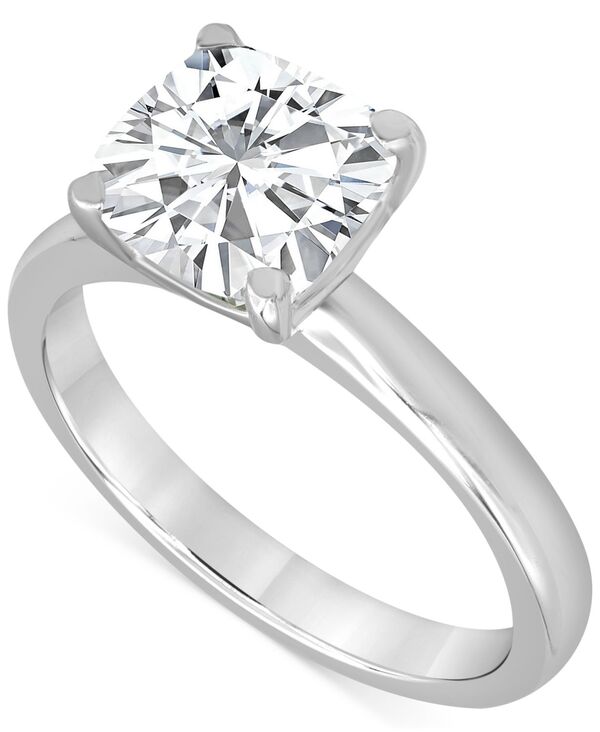 バッジェリーミシュカ レディース アクセサリー リング Badgley Mischka Certified Lab Grown Diamond Cushion-Cut Solitairengagement Ring (4 ct.w.) in 14k White Gold ホワイト