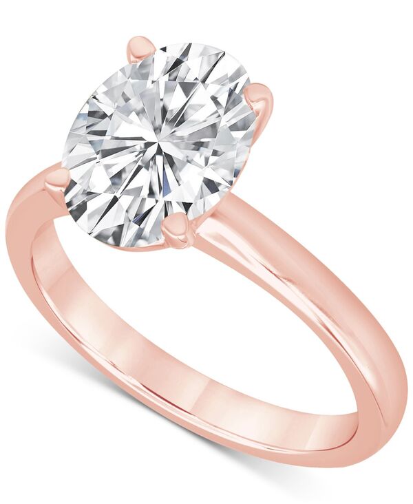 バッジェリーミシュカ レディース アクセサリー リング Badgley Mischka Certified Lab Grown Diamond Oval-Cut Solitairengagement Ring (5 ct.w.) in 14k Rose Gold ゴールド｜ReVida 店