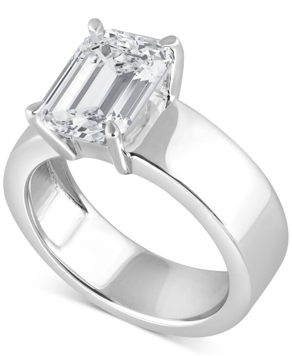 バッジェリーミシュカ レディース アクセサリー リング Badgley Mischka Certified Lab Grown Diamond Emerald-Cut Solitairengagement Ring (3-1/2 ct.w.) in 14k White Gold ホワイト