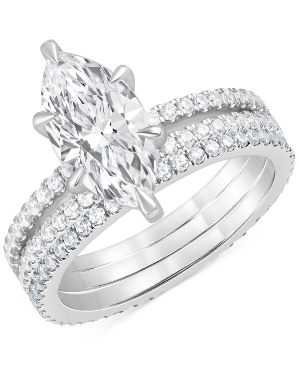 バッジェリーミシュカ レディース アクセサリー リング Badgley Mischka Certified Lab Grown Diamond Marquise Bridal Set (3 ct.w.) in 14k White Gold ホワイト｜ReVida 店